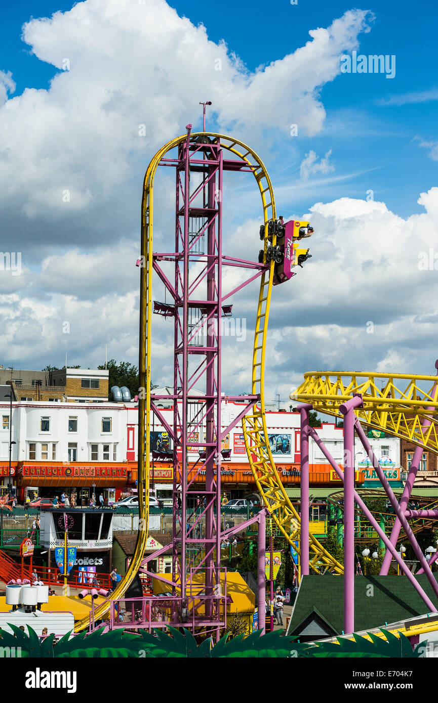 Rage roller coaster, Adventure Island,Southend on sea, Essex, UK Stock  Photo - Alamy