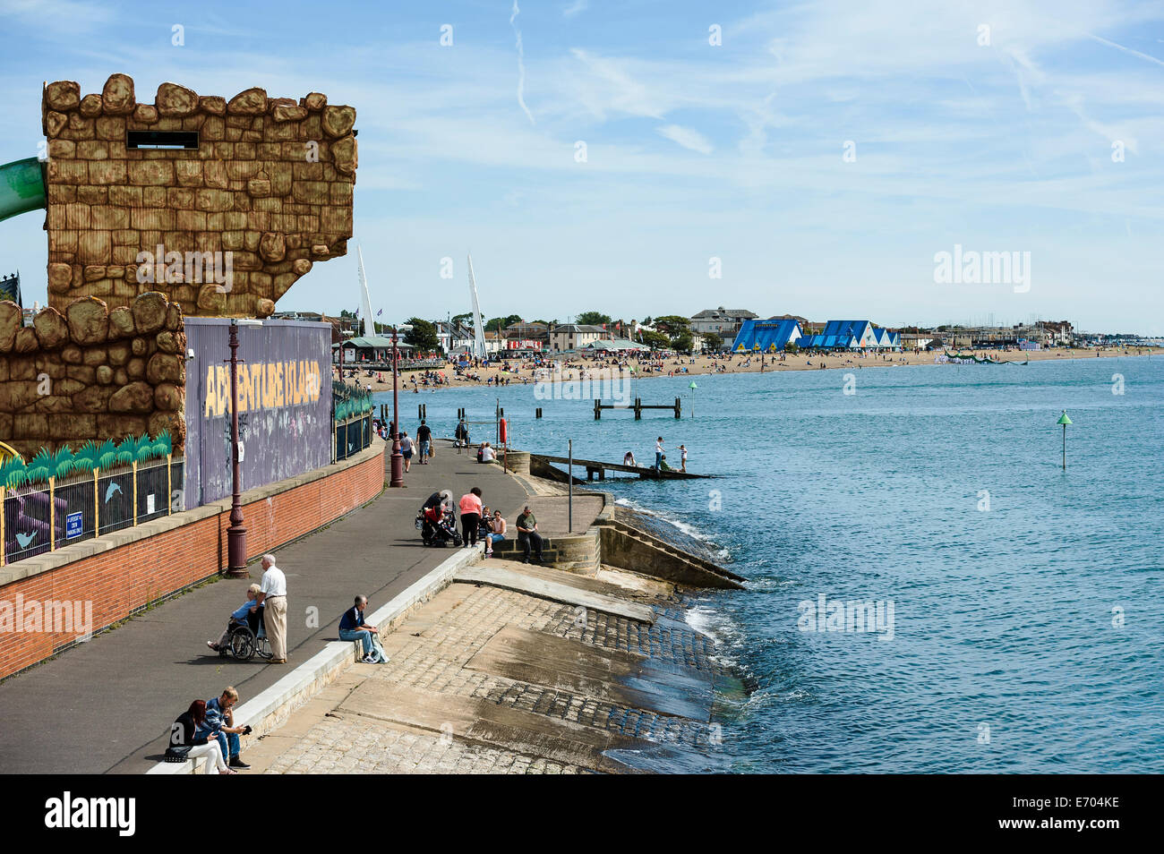 City Beach, Southend on Sea, and Adventure Island. Stock Photo