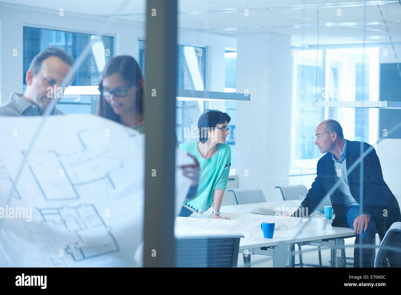 Group of business people having discussion Stock Photo