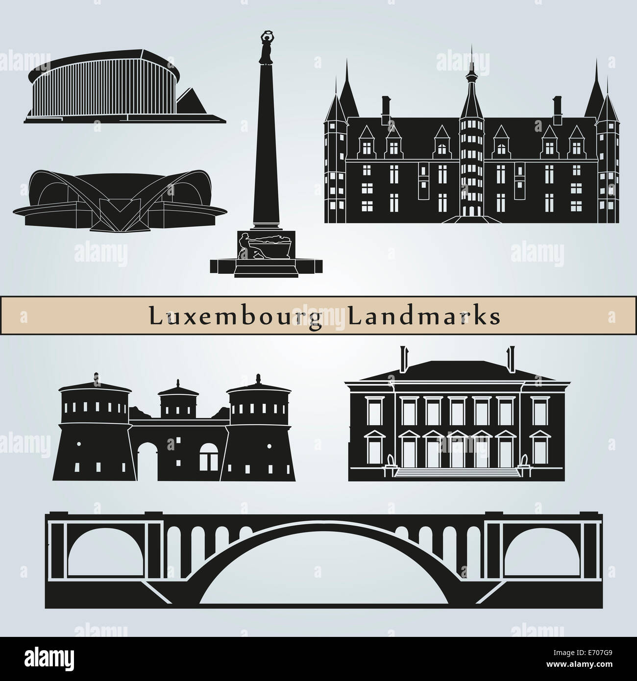 Luxembourg landmarks and monuments Stock Photo - Alamy