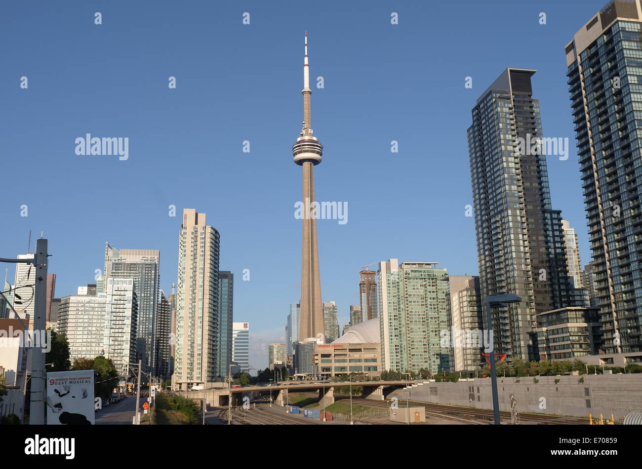 View of downtown Toronto and CN Tower Stock Photo