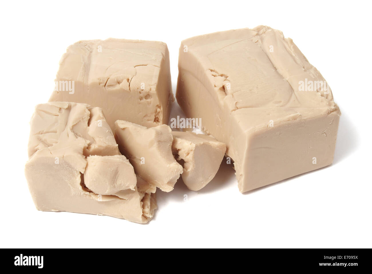 Fresh Baker's Yeast Block Stock Photo Alamy