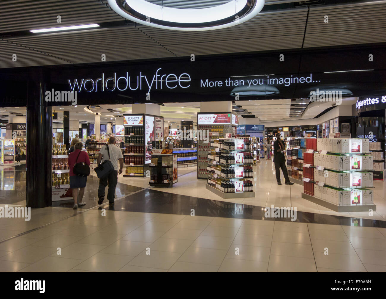 Duty free shop Stock Photo