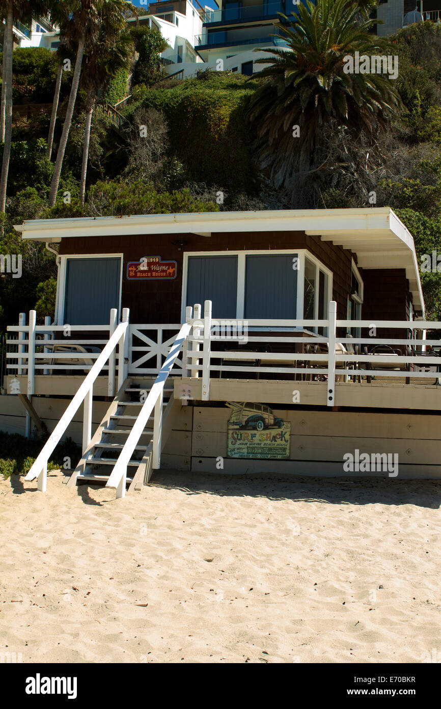 The Beach House once owned by the actor John Wayne from  the1950's -1973 at the Thousand steps beach in Laguna Beach California Stock Photo