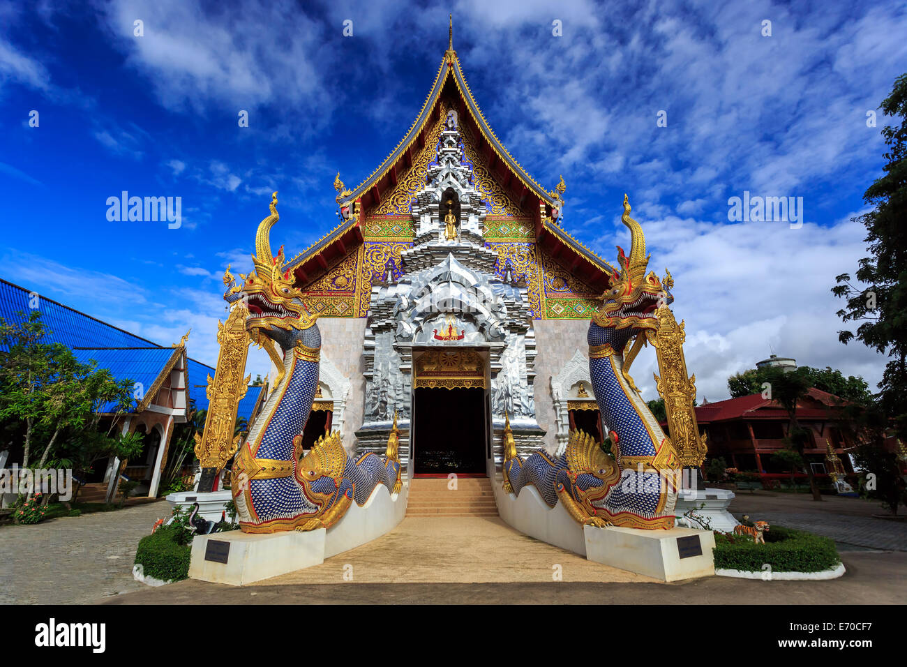 Wat Khrua Khrae (Wat Mangkol Thawararam) temple in Chiang Rai, Thailand Stock Photo