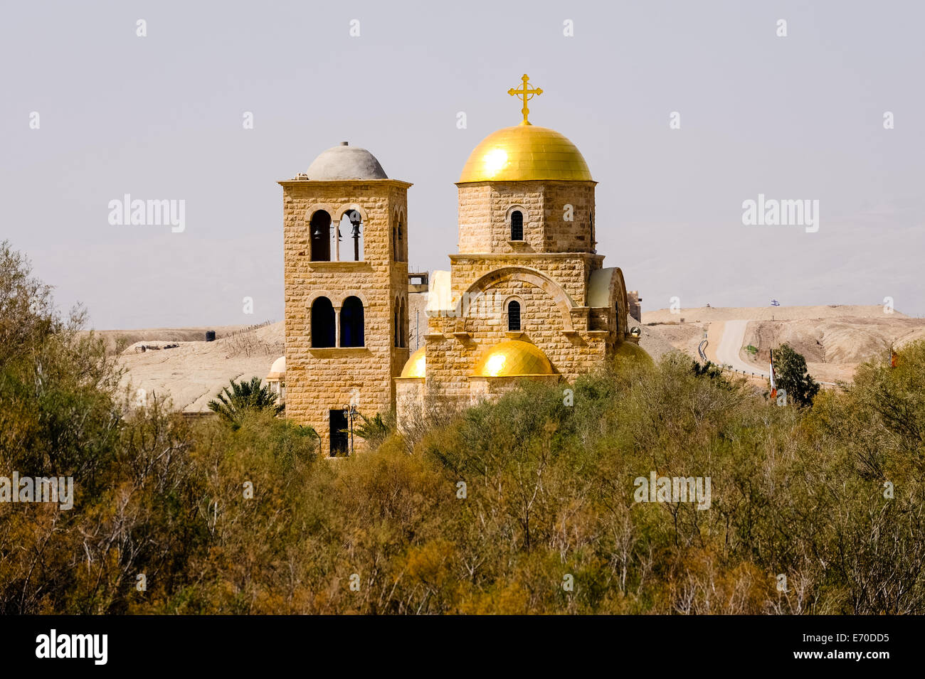 Jordan. Bethany is the settlement and region where John the Baptist lived and baptized. The Greek Orthodox Church. Stock Photo