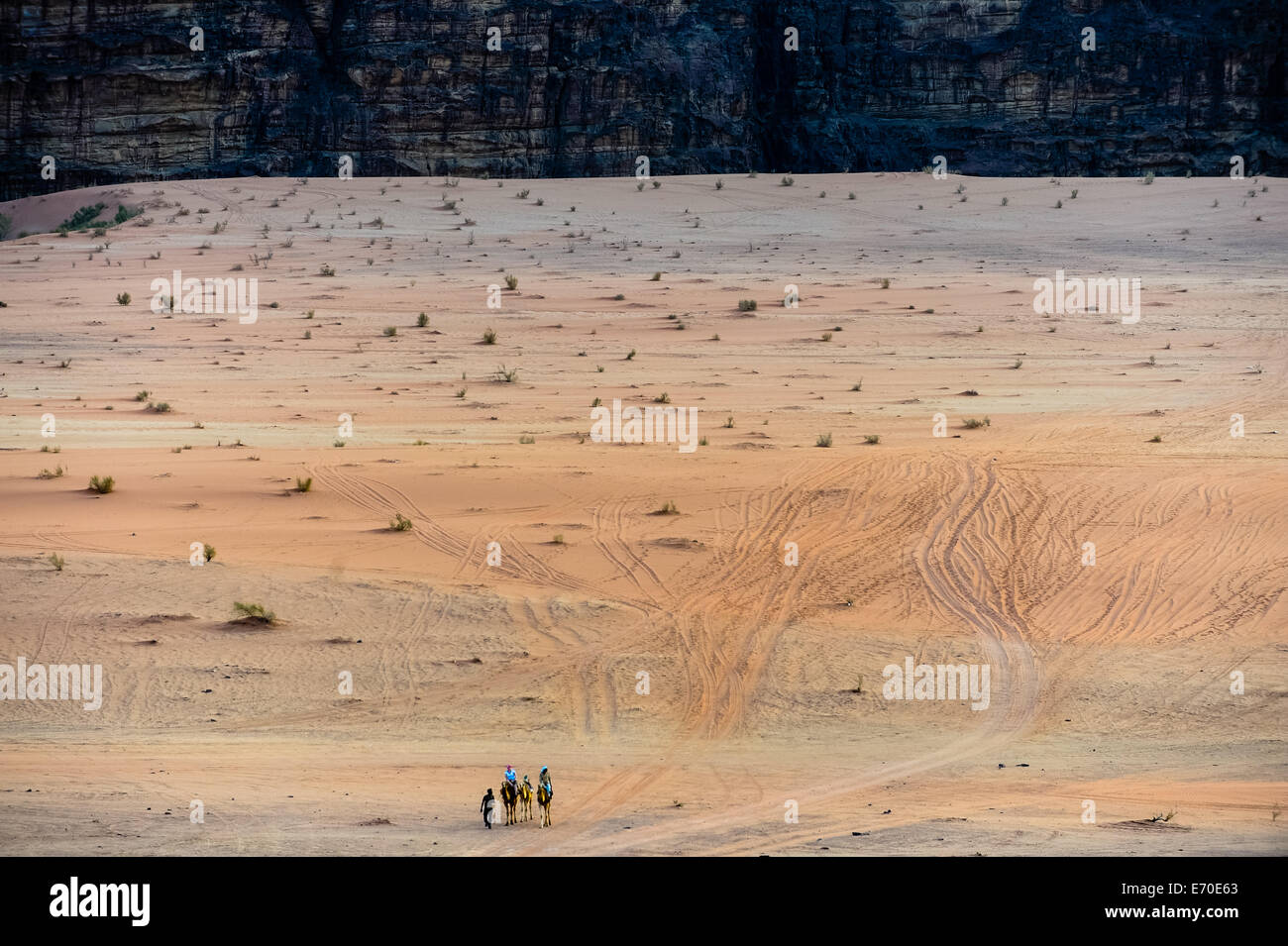 Jordan. Wadi Rum is also known as The Valley of the Moon. Stock Photo