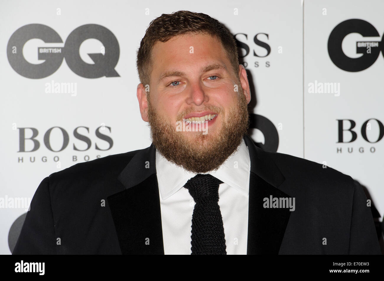 Jonah Hill arrives for the GQ Men Of The Year Awards 2014. Stock Photo