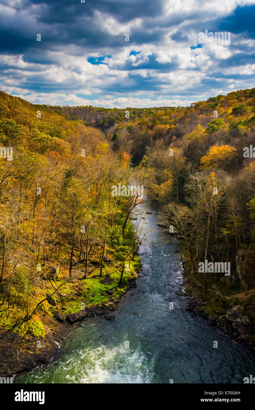 Early autumn color along the Gunpowder River, seen from the Prettyboy ...
