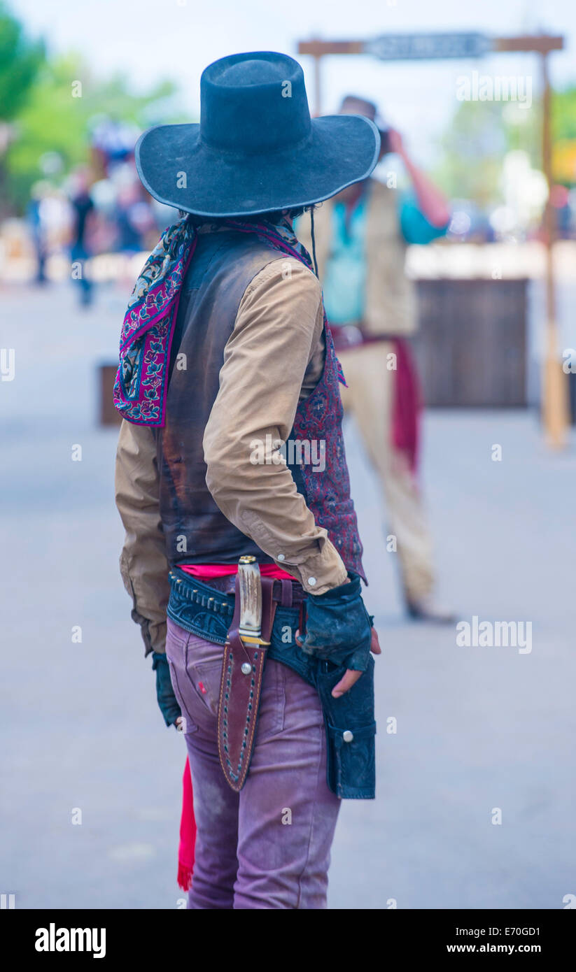 A participants in the Vigilante Days event in Tombstone , Arizona Stock Photo