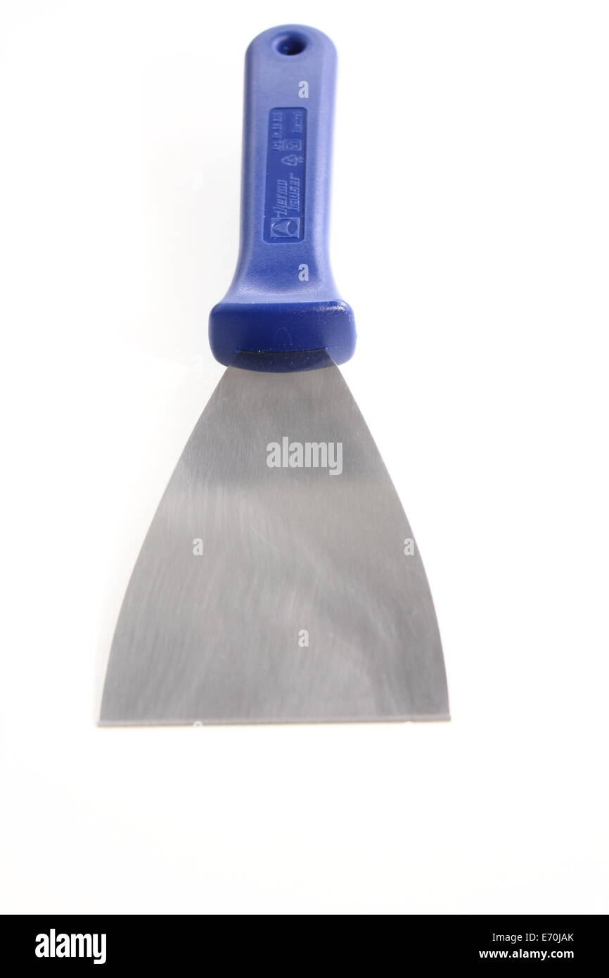 isolated of german style trowel over white background Stock Photo