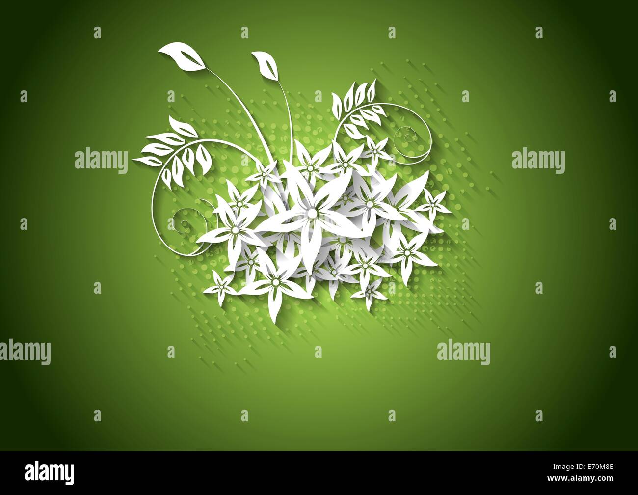 Abstract vector floral background with flowers Stock Photo - Alamy