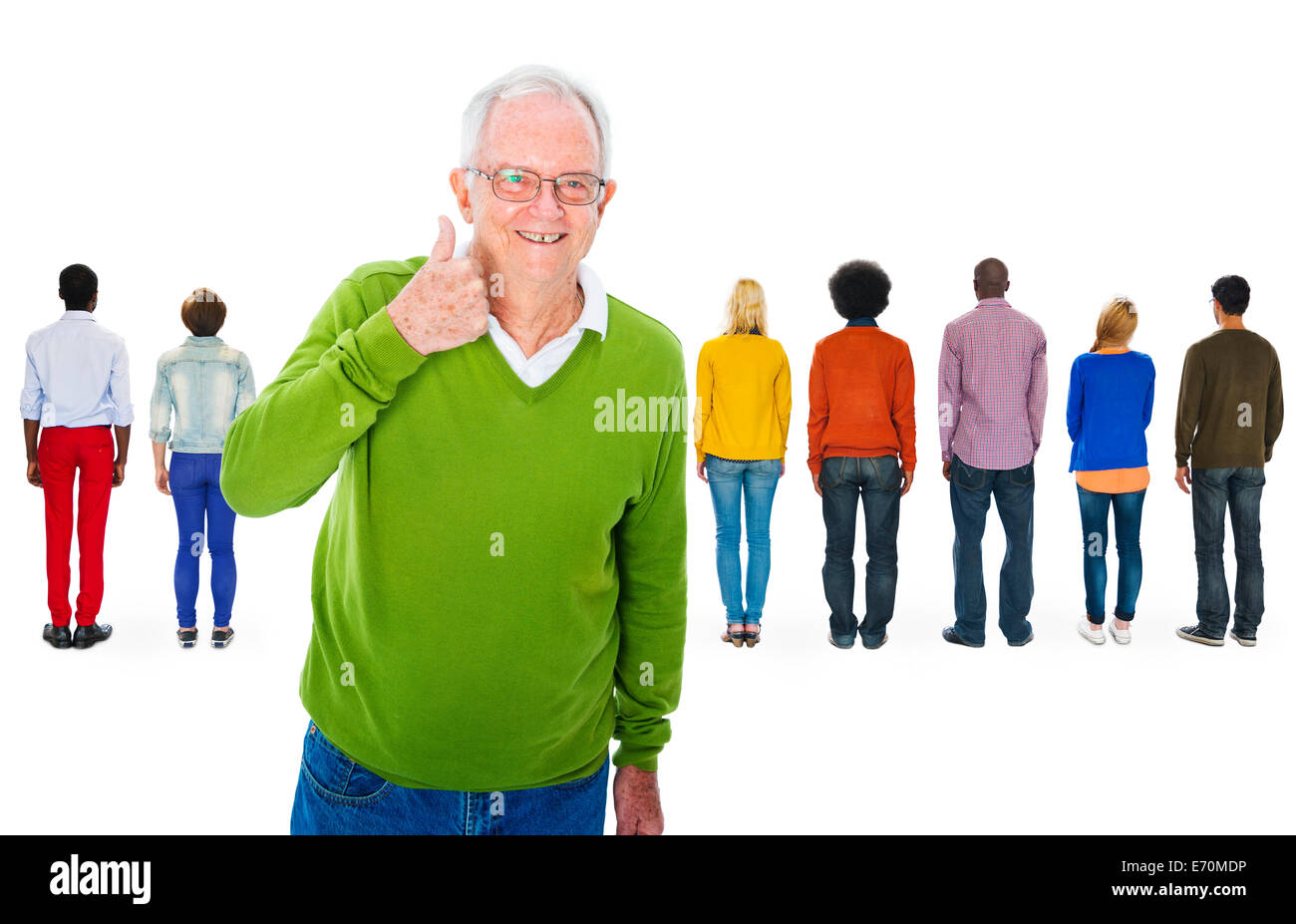 Rear view senior adult hi-res stock photography and images - Alamy