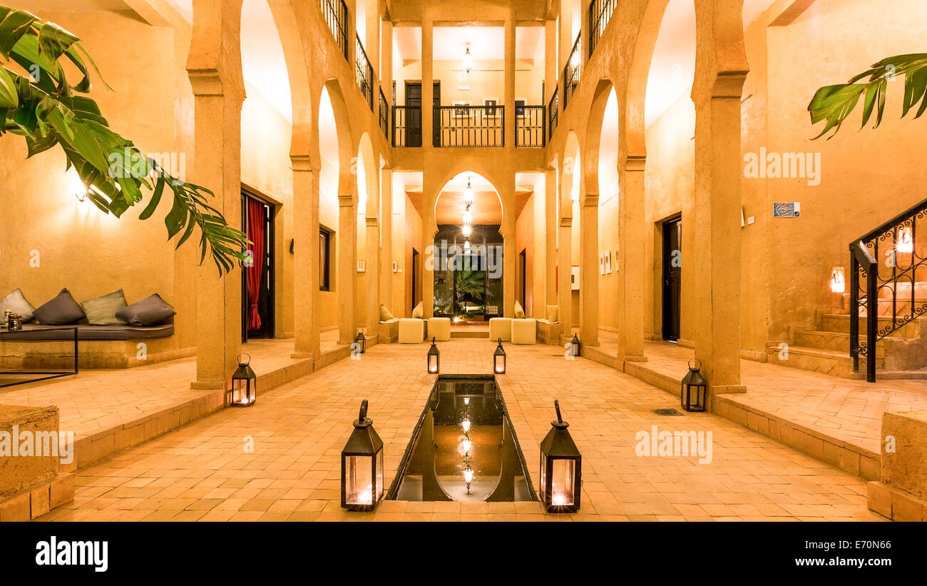 Luxurious hotel in Ouarzazate, Morocco, Africa Stock Photo