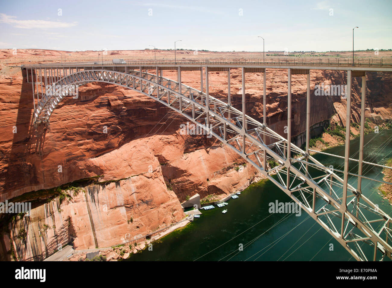 Glen Canyon Bridge, Arizona, USA Stock Photo