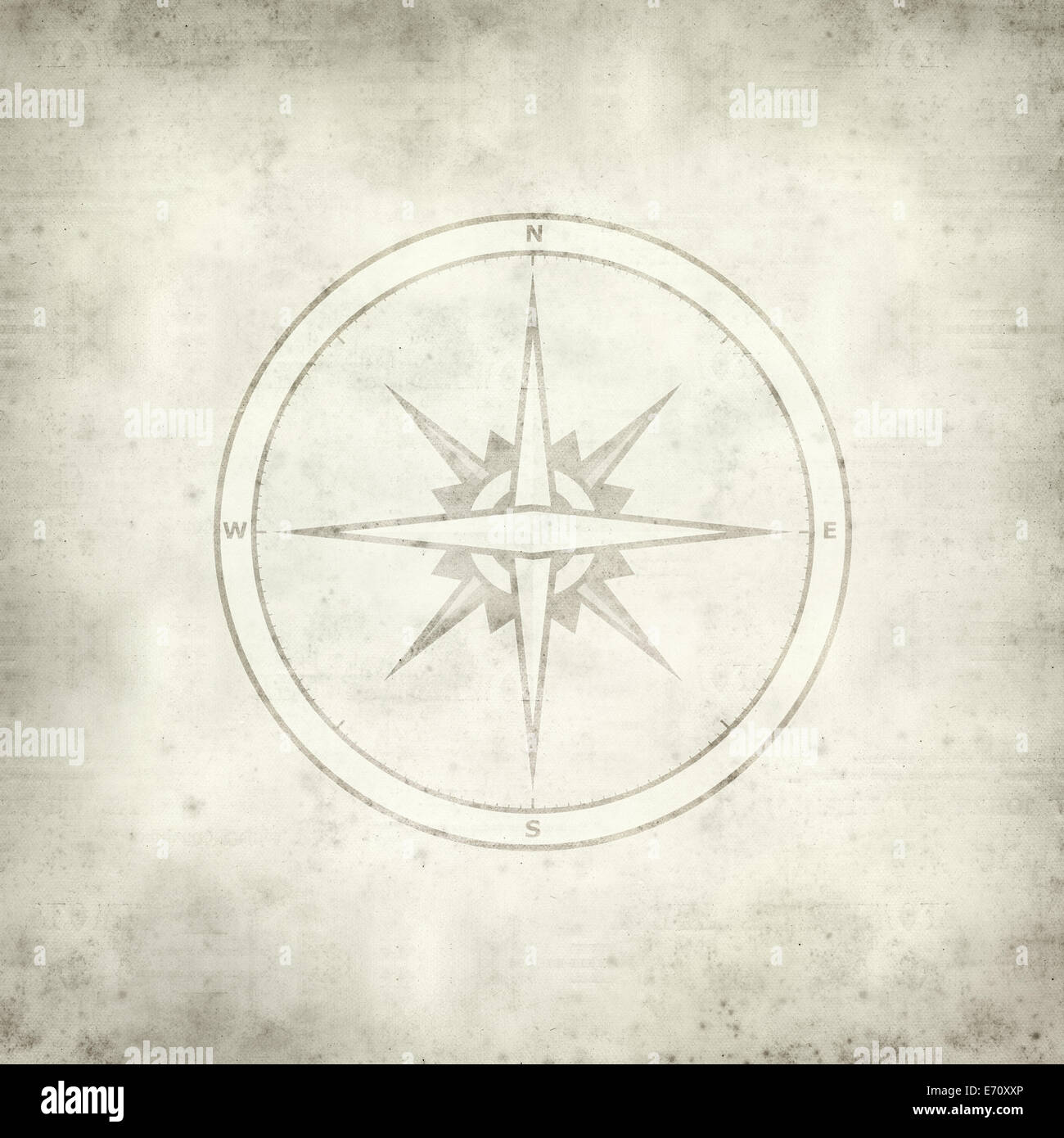 textured old paper background with compass symbol Stock Photo - Alamy