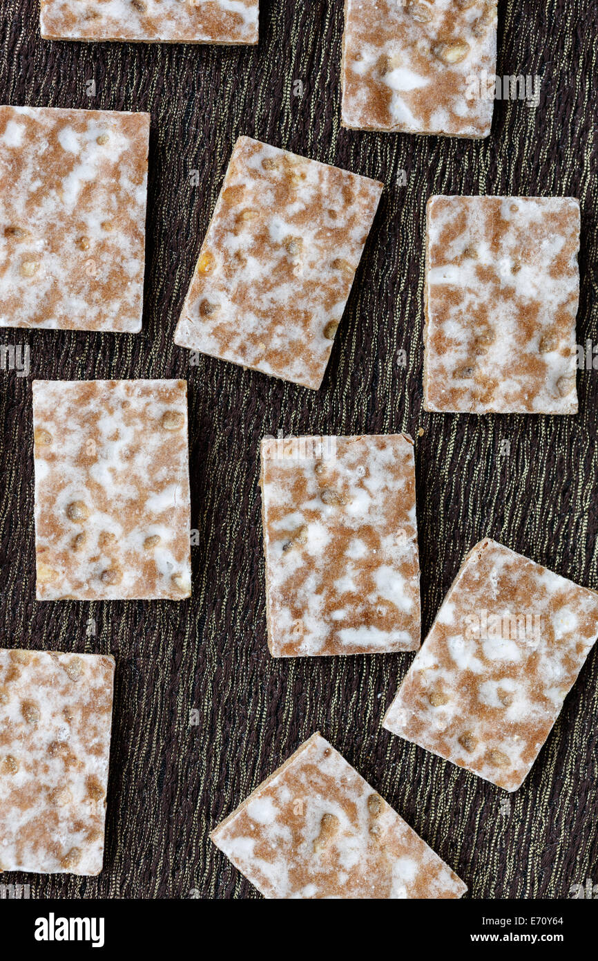 Basler Leckerli, Swiss hard spiced biscuits Stock Photo - Alamy