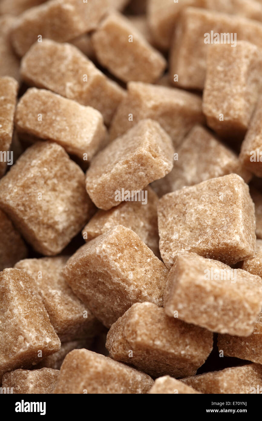 Cane sugar lumps. Closeup Stock Photo Alamy