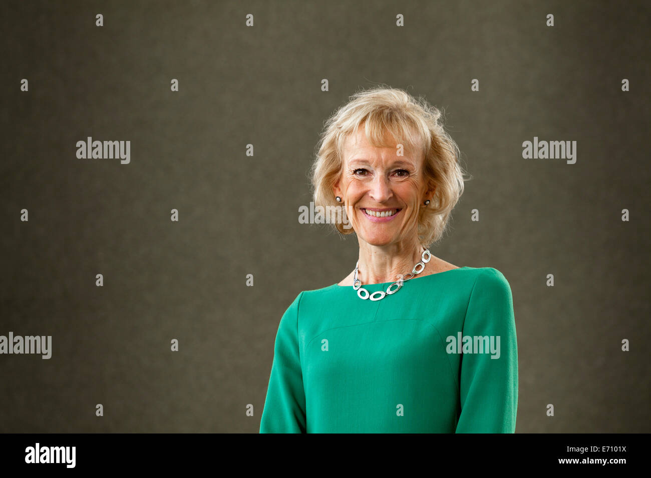 Sue Lawrence, the  Scottish cookery and food writer, appearing at the Edinburgh International Book Festival, 2014. Stock Photo
