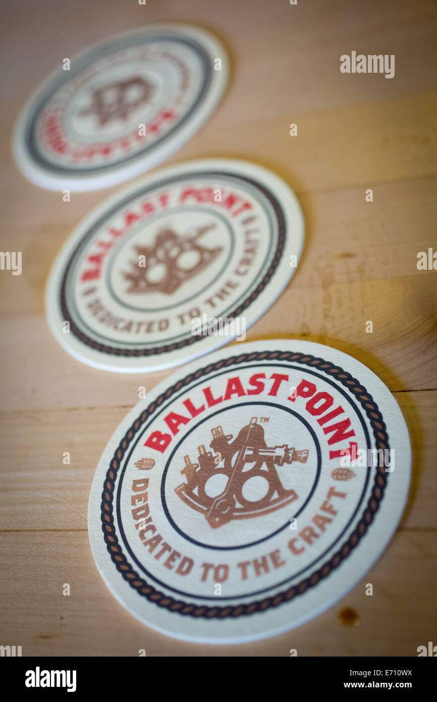 Coaster of the Ballast Point Brewing Company, a micro brewery in San
