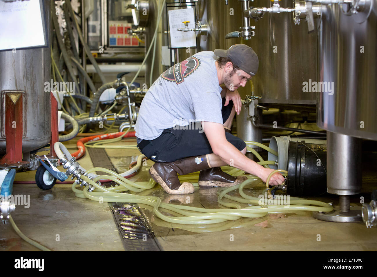 The Octopus is being cleaned up before being hooked up to a keg at the