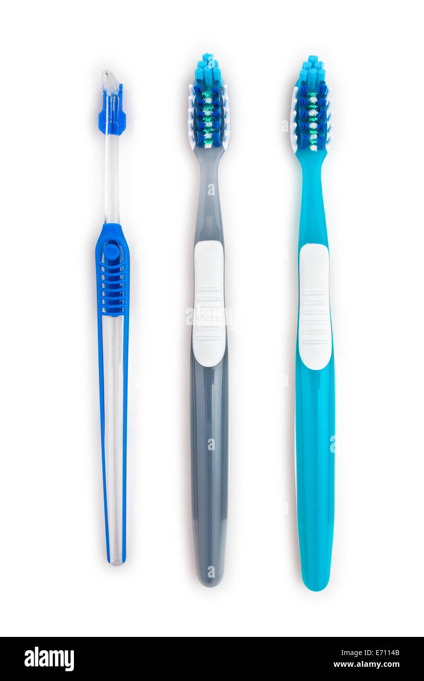 toothbrushes isolated Stock Photo