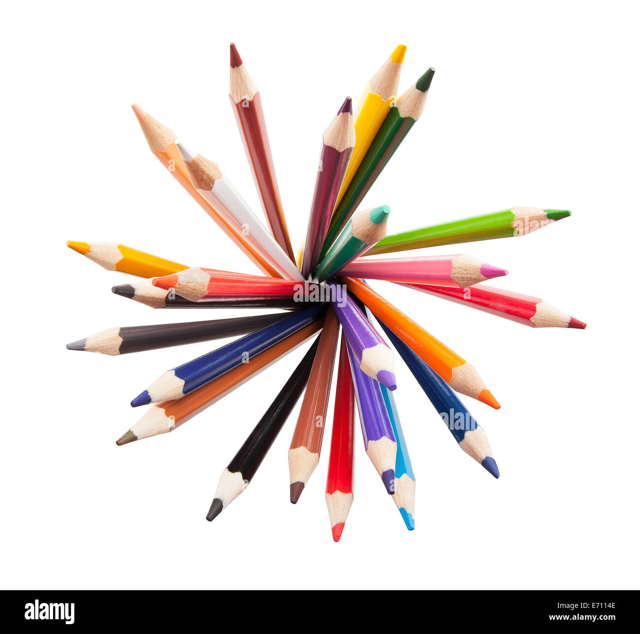 color pencils isolated Stock Photo
