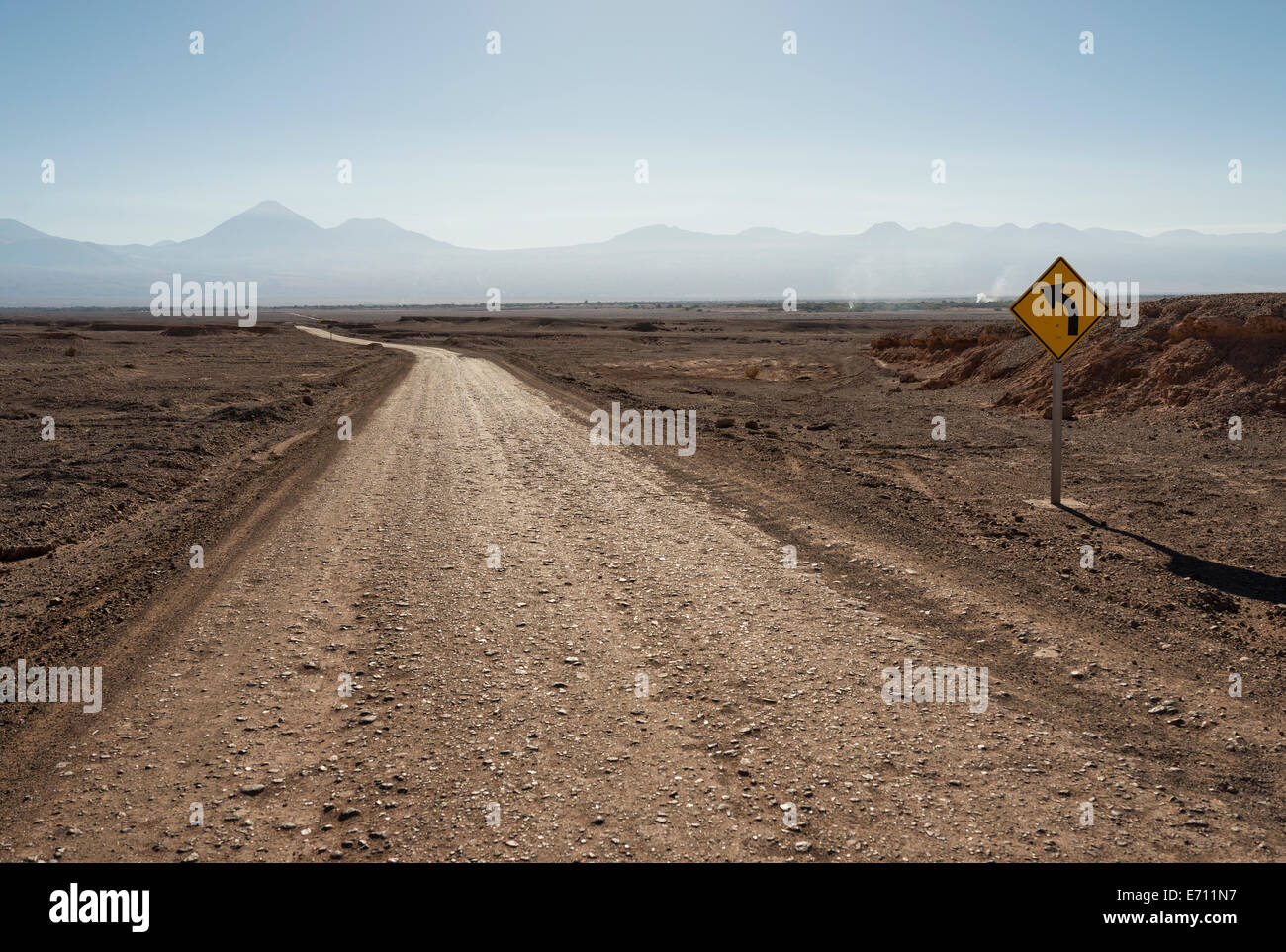Road towards Valle de la Luna (Valley of the Moon), Atacama Desert, El Norte Grande, Chile Stock Photo
