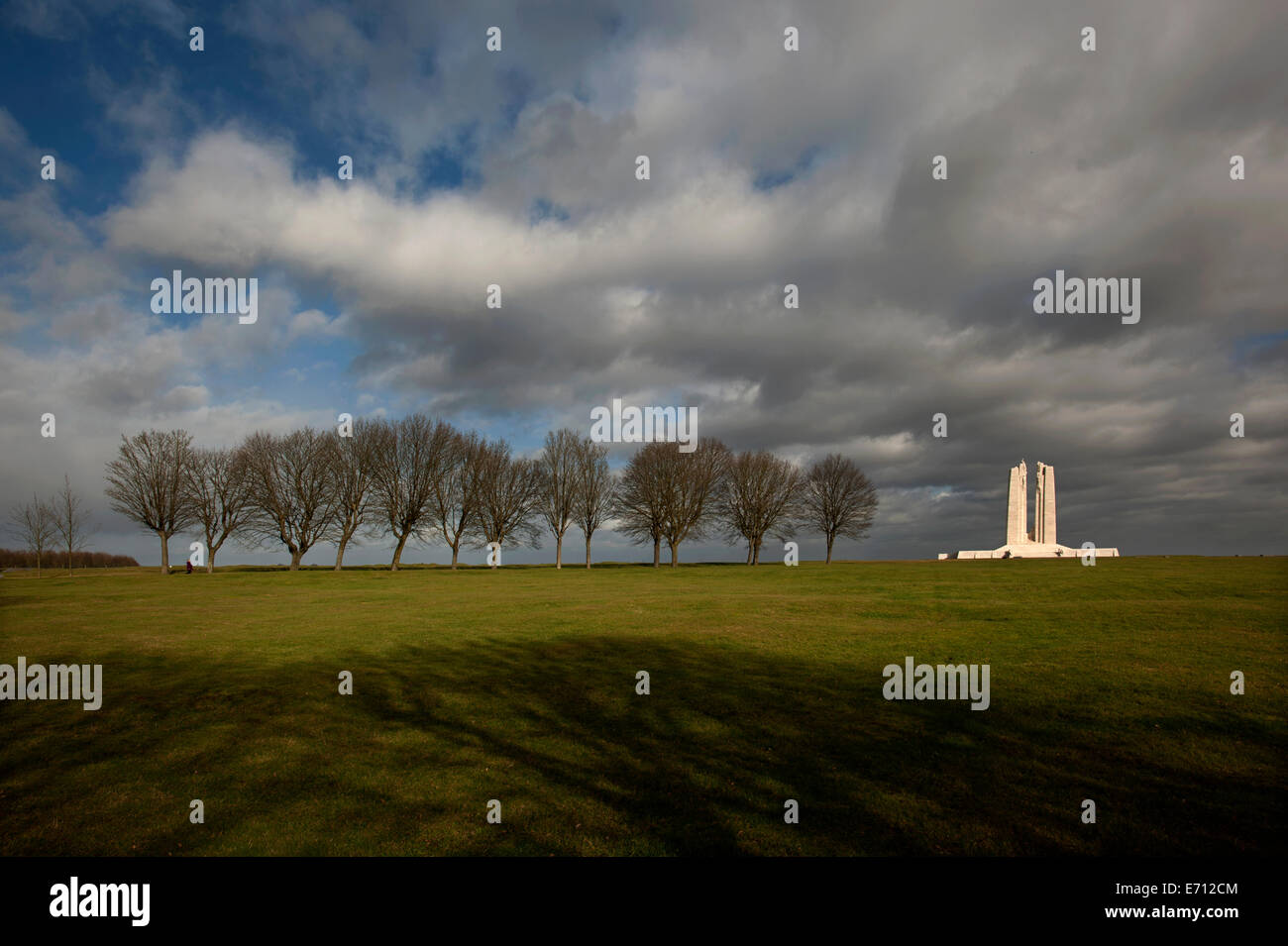 Vimy Ridge WW1 Canadian National Memorial and Battlefield, Vimy, France. February 2014 The memorial took monument designer Walte Stock Photo