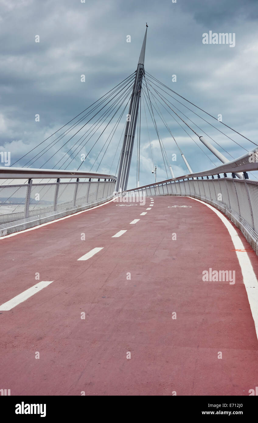 Cycle bridge, Pescara, Abruzzo, Italy Stock Photo