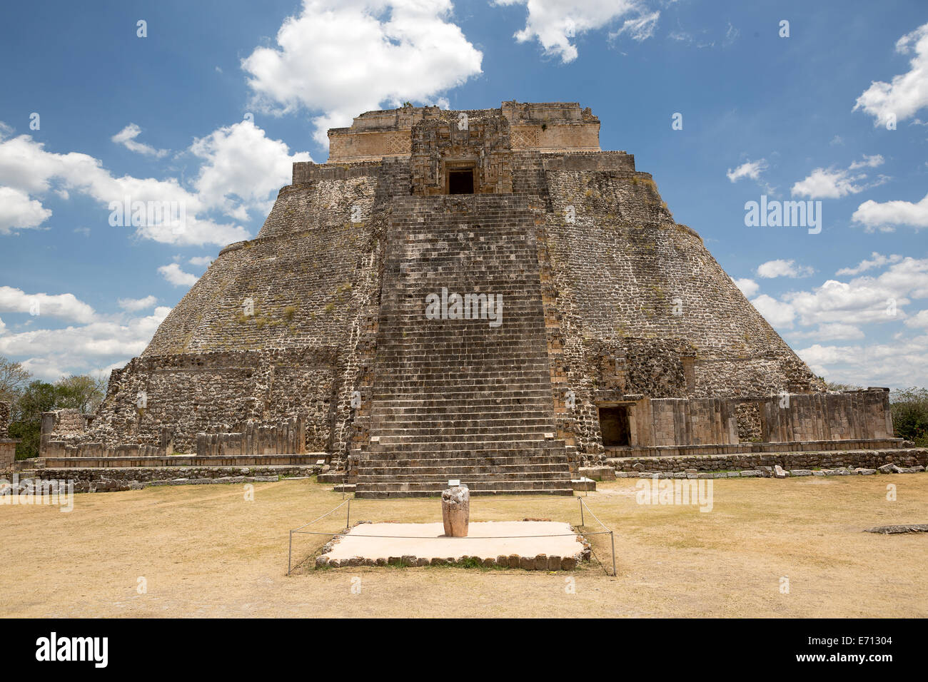 the main temple of the ancient city of Uxmal Mexico Stock Photo