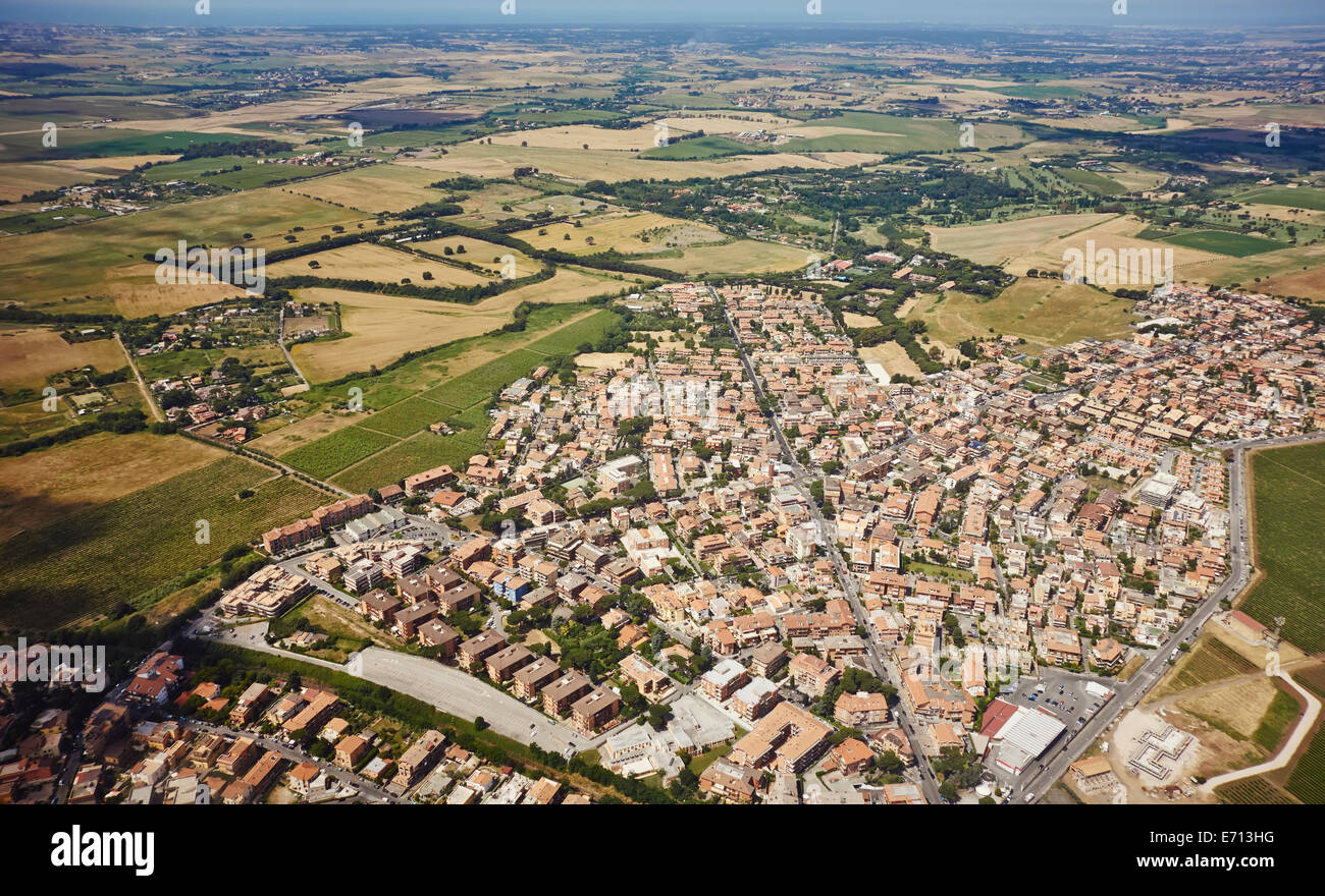 Aerial view of Rome suburbs, Italy Stock Photo Alamy