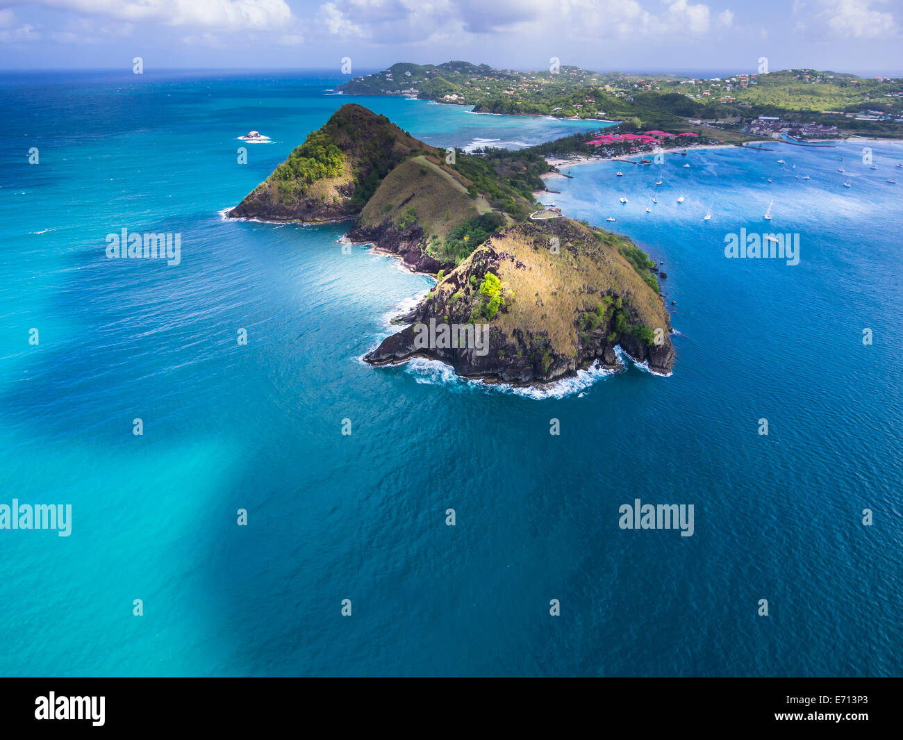Caribbean, St. Lucia, Cap Estate, Pigeon Island National Park and Fort