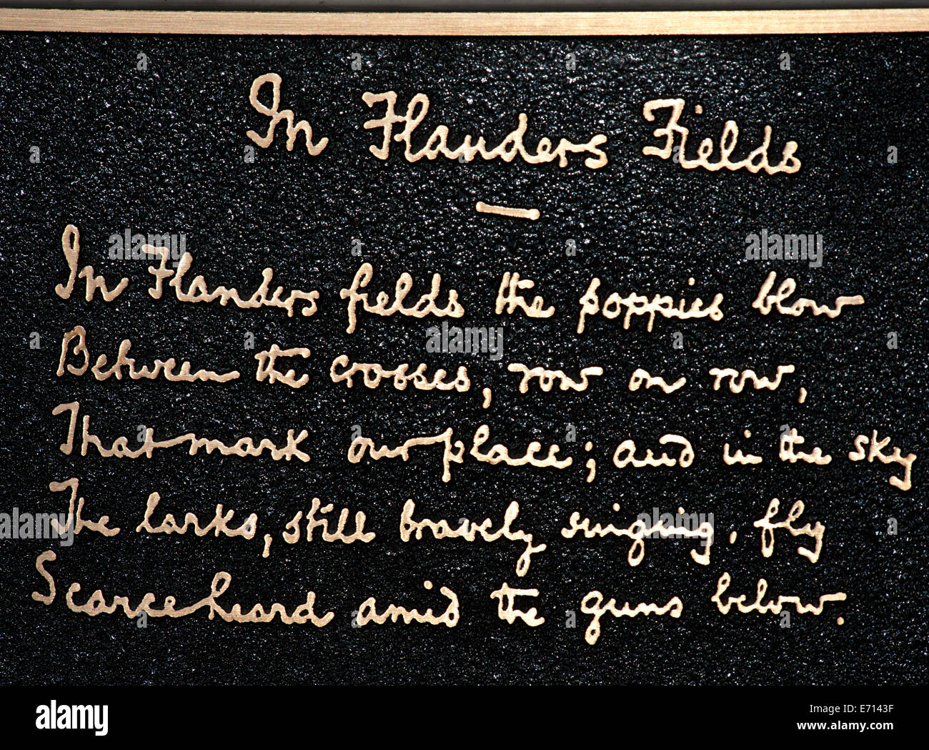 In flanders fields poem hi-res stock photography and images - Alamy