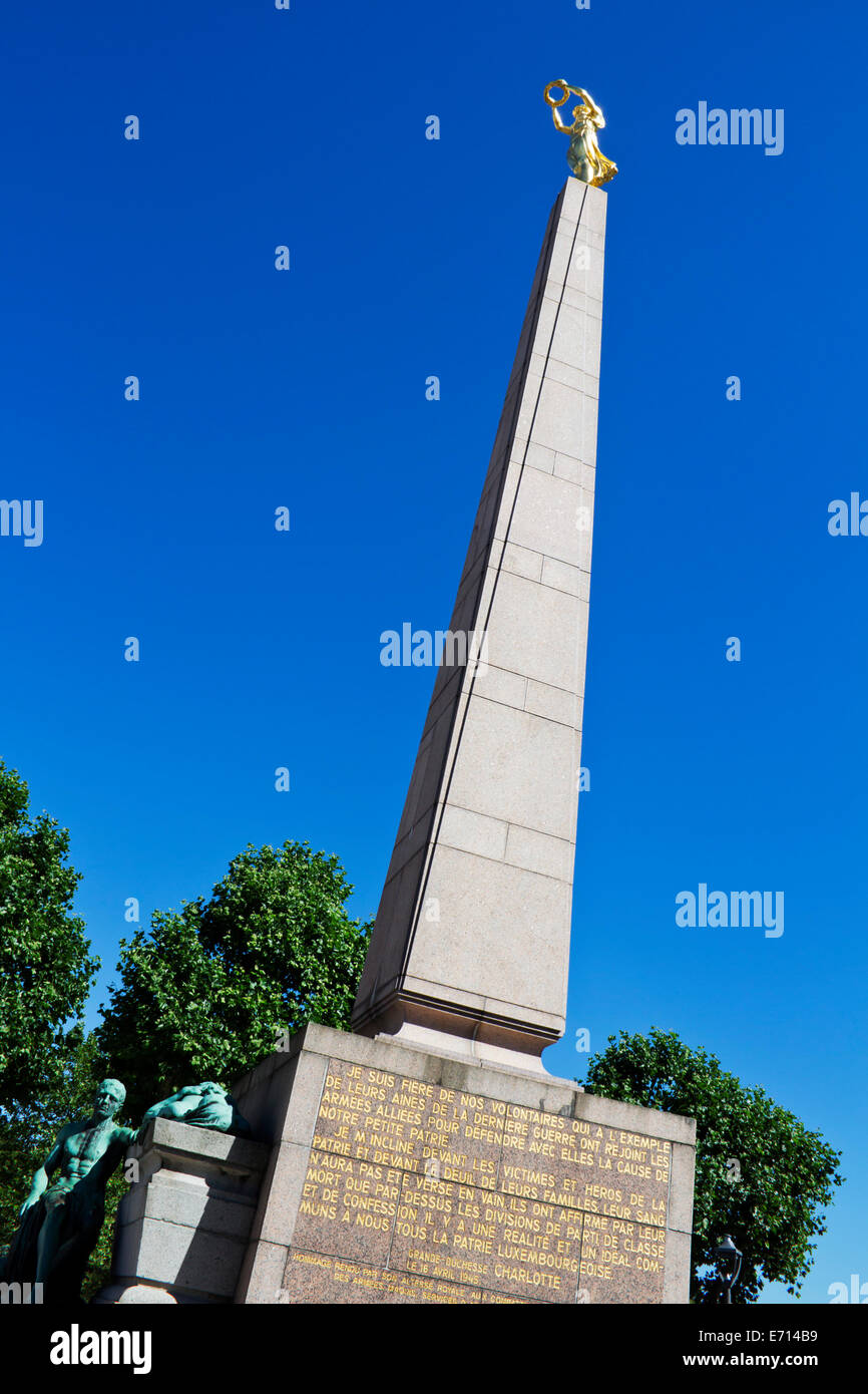 Luxembourg, Place de la Constitution, Gelle Fra Monument Stock Photo