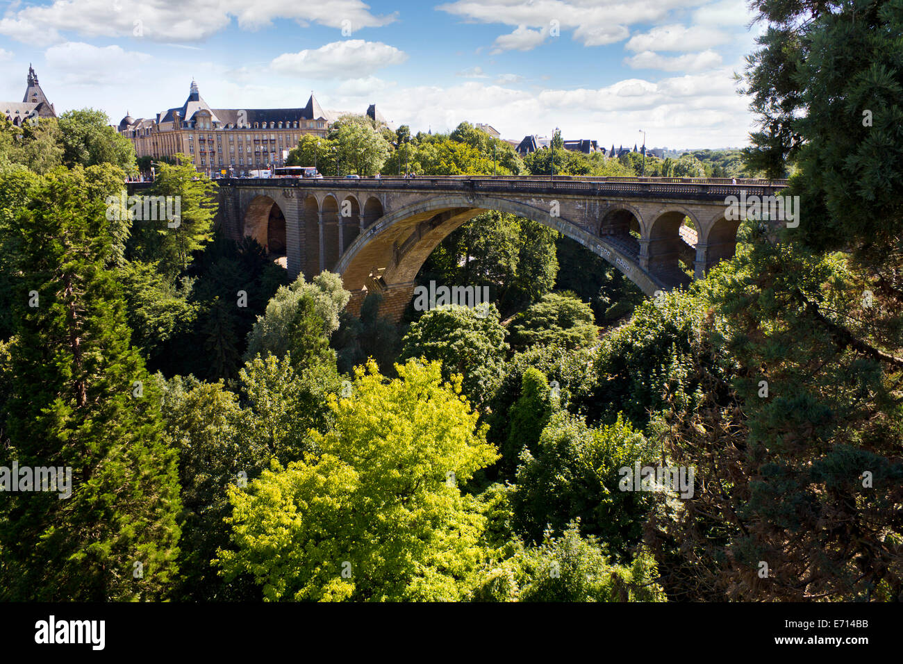 Luxembourg, Adolphe Bridge Stock Photo