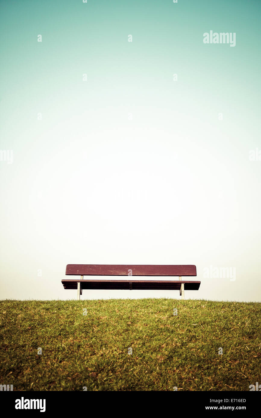 Germany Bench Germany, Bench on meadow Stock Photo - Alamy