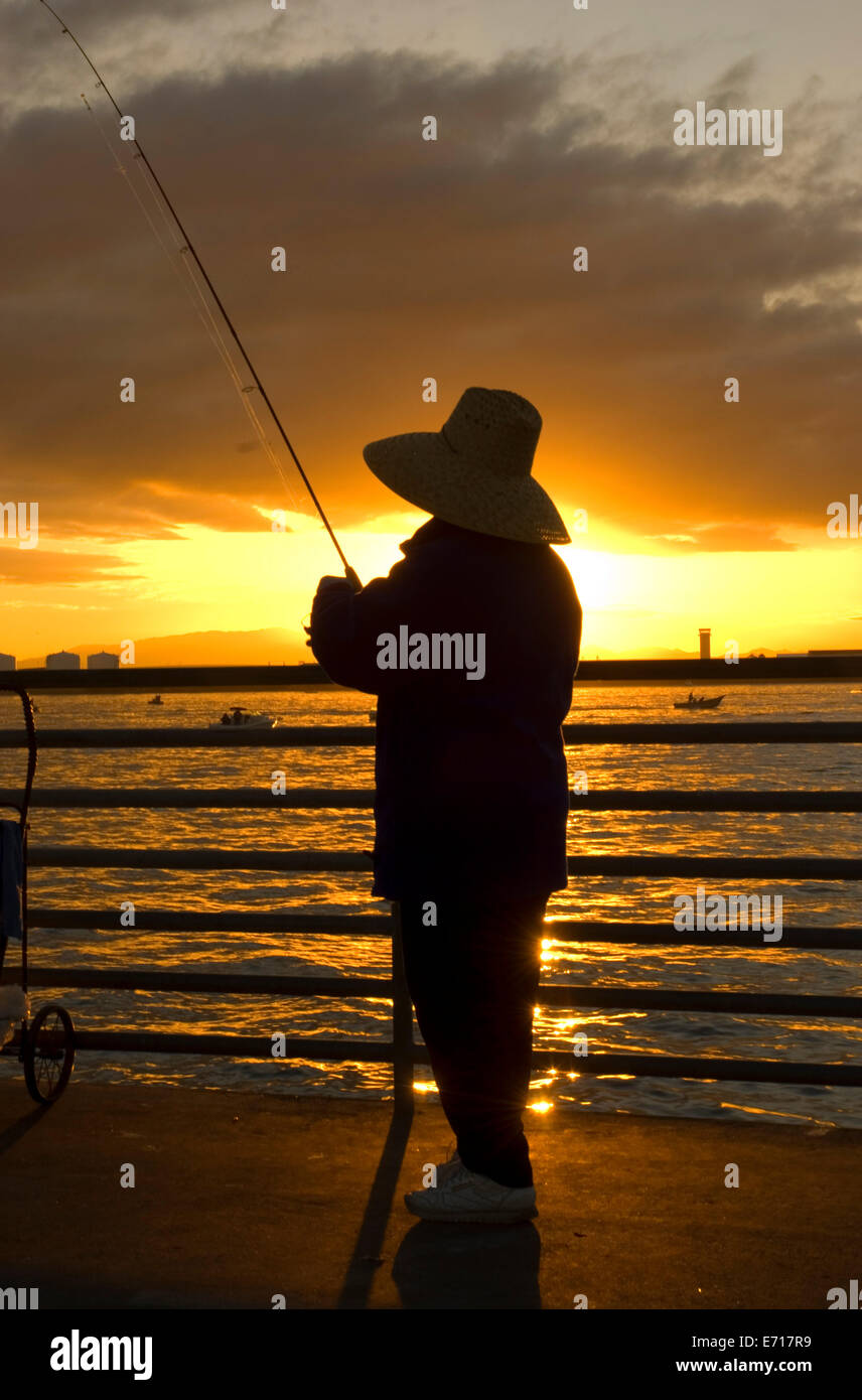 Fisherman, Shelter Island, San Diego, California Stock Photo Alamy