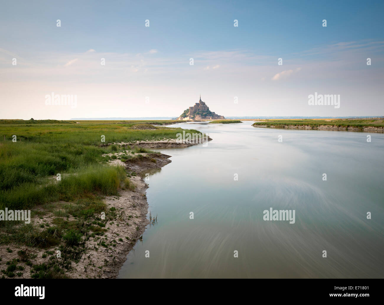 France, Upper Normandy, View to Mont Saint-Michel Stock Photo