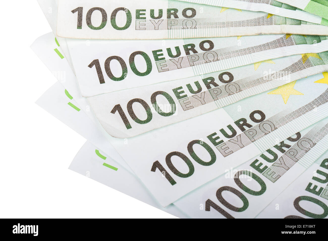 Close up view of one hundred euro money banknotes Stock Photo - Alamy