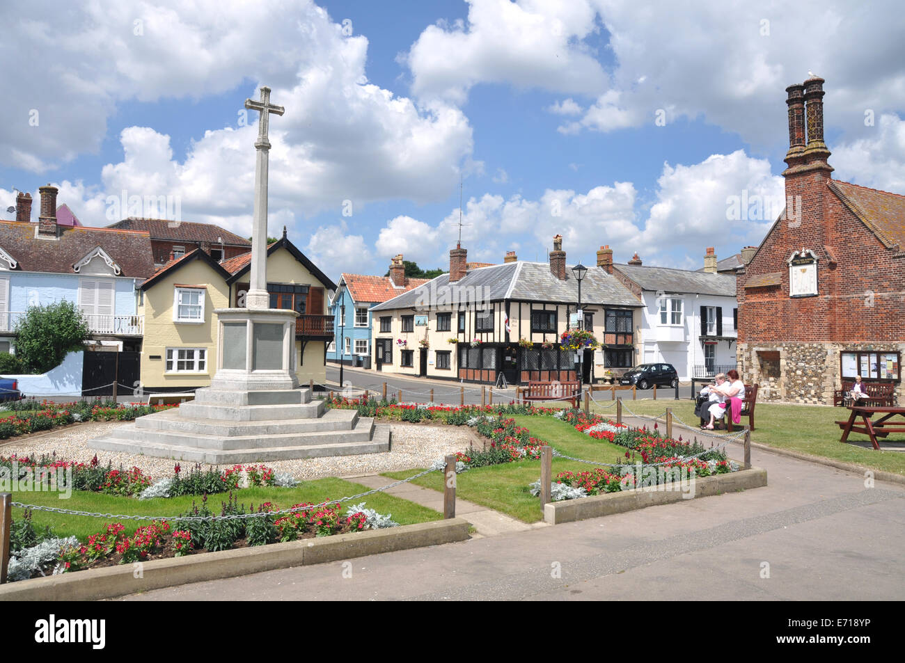 The village of Aldeburgh in Suffolk Stock Photo