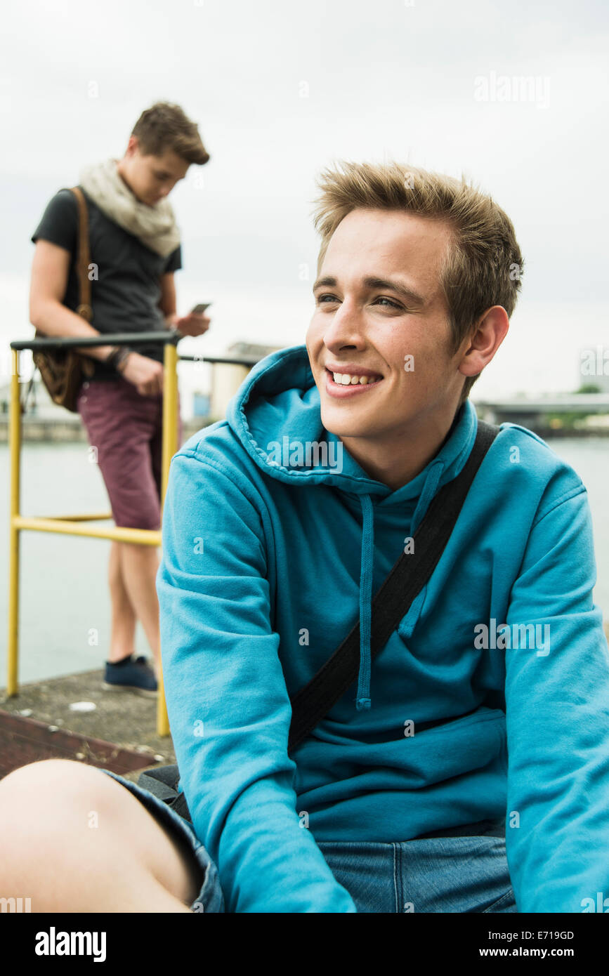 Man smiling outdoors hi-res stock photography and images - Alamy