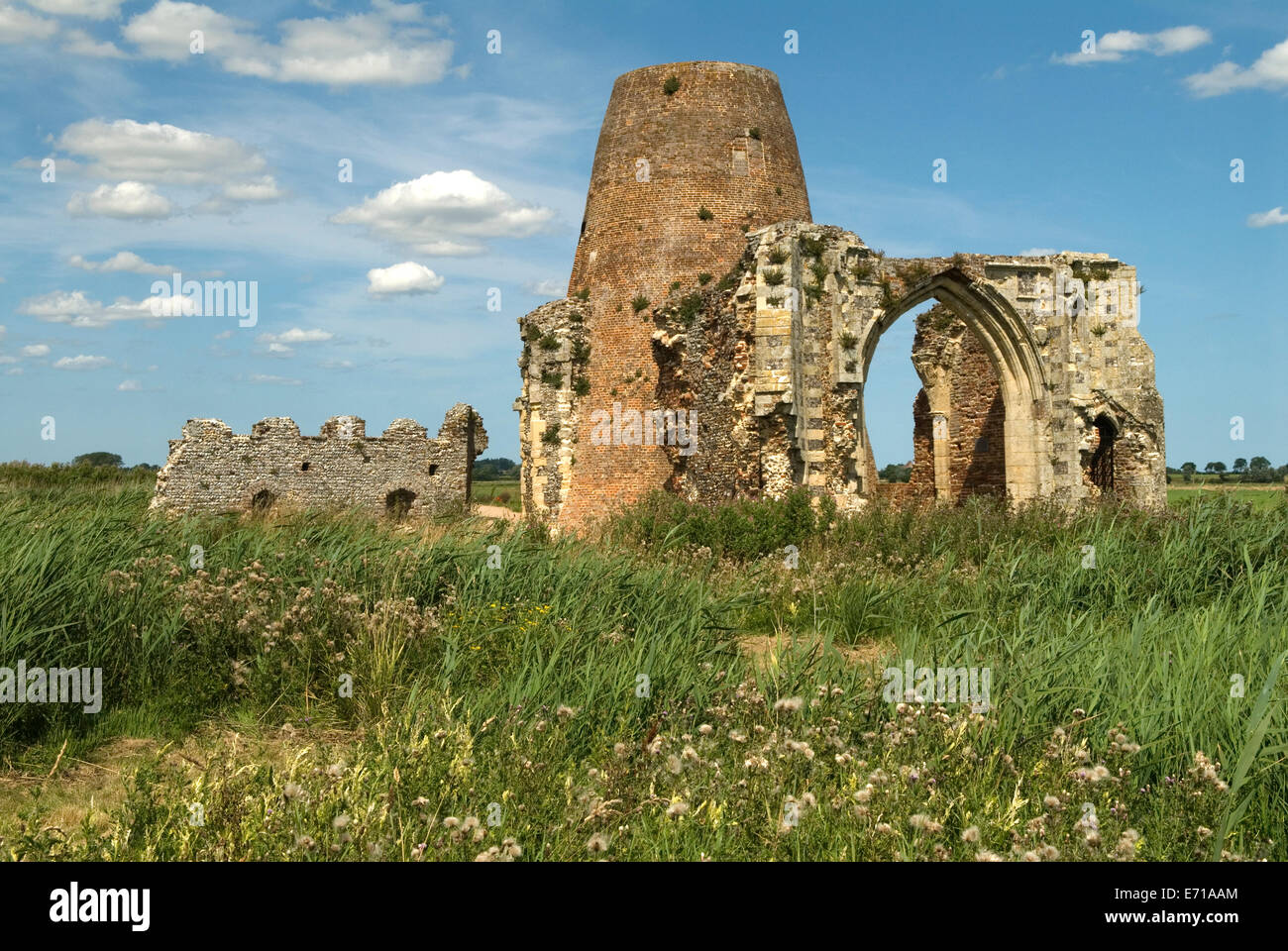 Abbey of St Benets The St Benets Abbey Gatehouse Ludham north Norfolk. Stock Photo