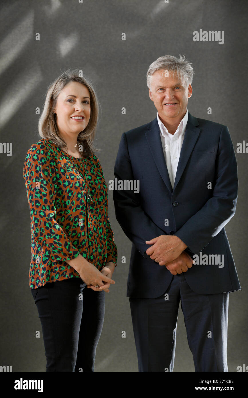 Sarah Smith, broadcaster and journalist, with Iain Macwhirter, political commentator, journalist and author. Stock Photo