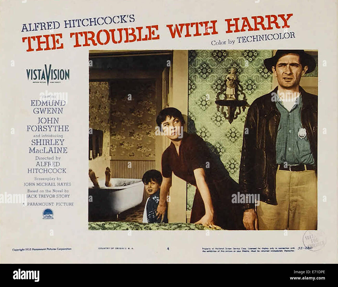 The trouble with harry lobby card director alfred hitchcock 1955