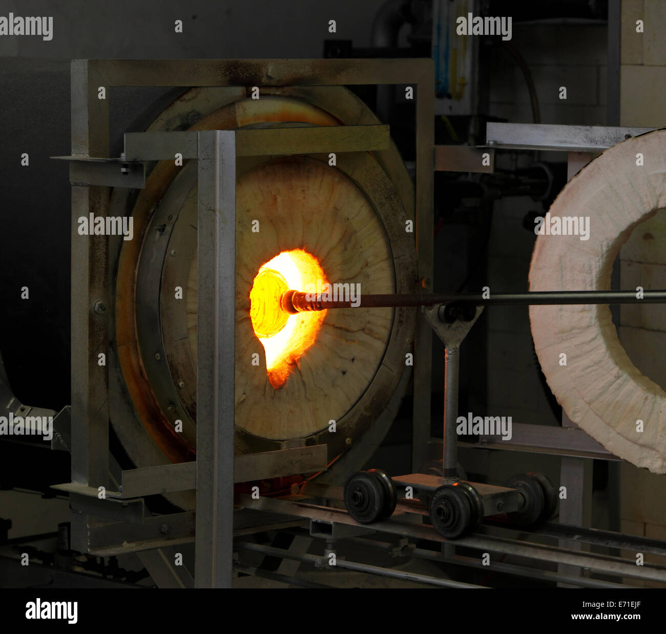 heating glass in a furnace Stock Photo Alamy