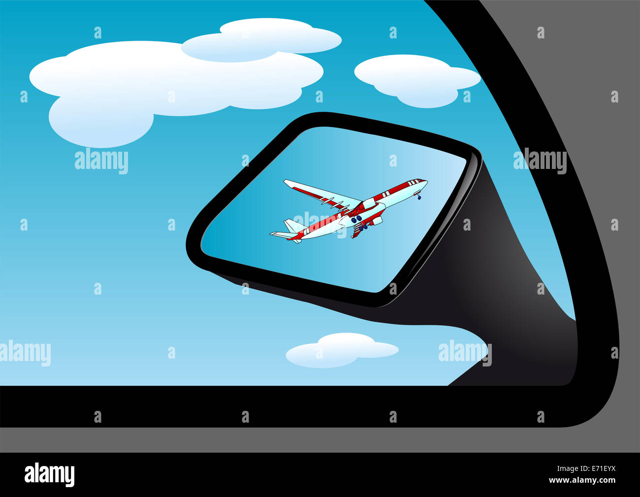 mirror and airplane Stock Photo Alamy