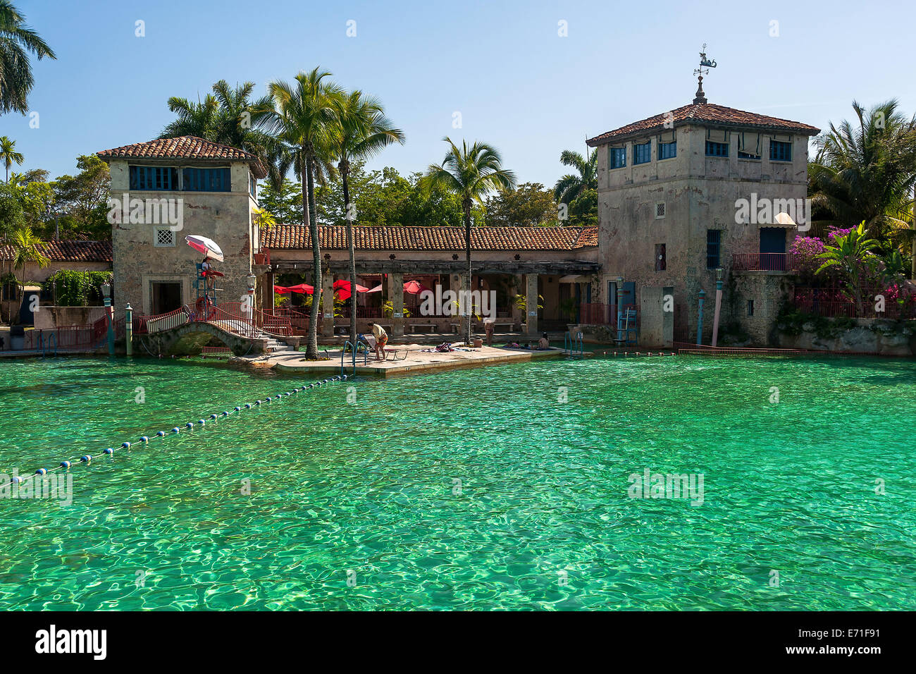Pool Coral Gables Stock Photo Alamy