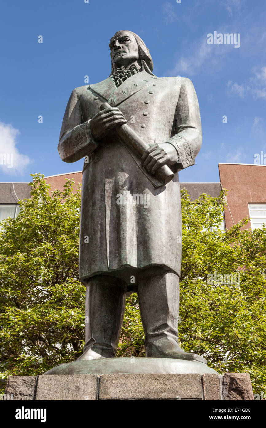 Skuli Magnusson statue, Reykjavik, Iceland Stock Photo