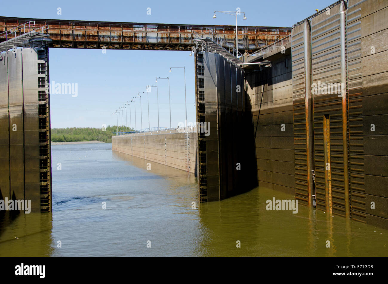 USA, Kentucky, Cumberland River, Lake Barkley, Barkley Lock Stock Photo